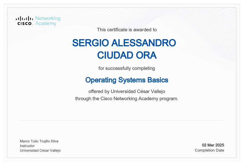 Certificado Operating Systems Basics
